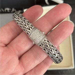 JOHN HARDY Sterling Silver Icon Diamond Bracelet 10.5mm